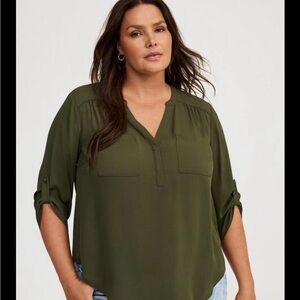Torrid Sage Green Blouse for Women